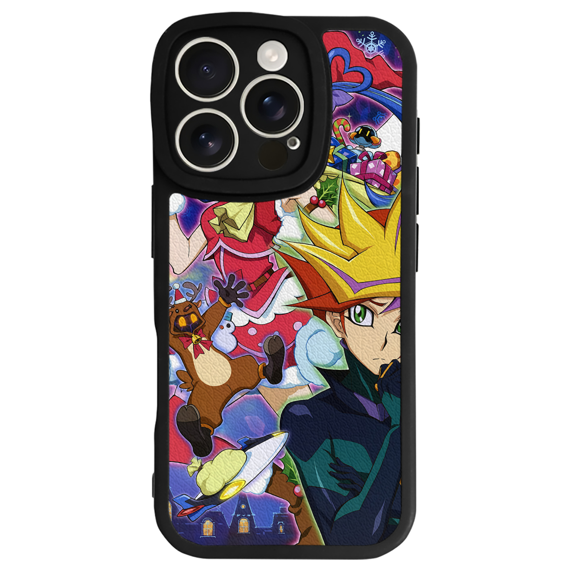 （画像用） 遊☆戯☆王 Yu-Gi-Oh! 【iPhone 16シリーズ対応】シリコンスマホケース（レザー調） 材質：シリコン